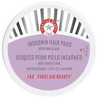 Rondelles pour poils incarnés avec BHA et AHA