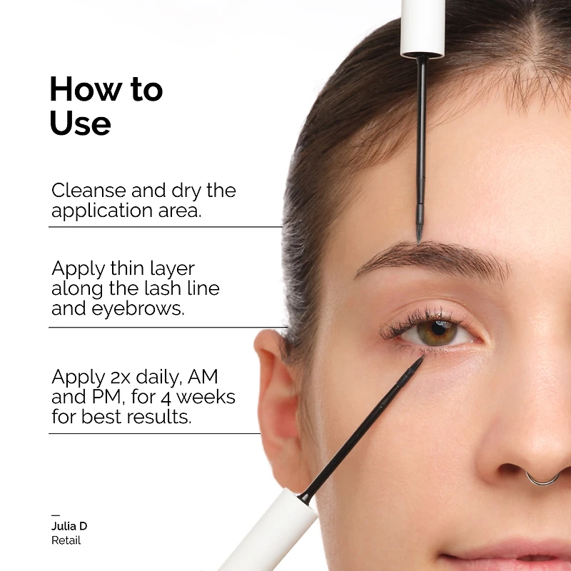 Sérum multi-peptides pour les cils et les sourcils