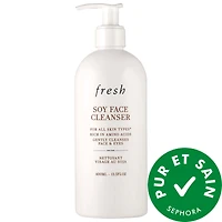Nettoyant hydratant doux pour le visage au soja