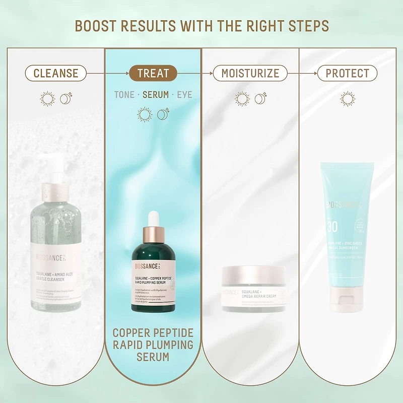 Copper Peptide Rapid Plumping & Hydrating Serum with Hyaluronic Acid + Squalane