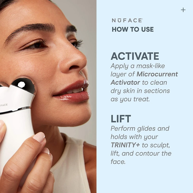 TRINITY+ Microcurrent Facial Toning Device Starter Kit 