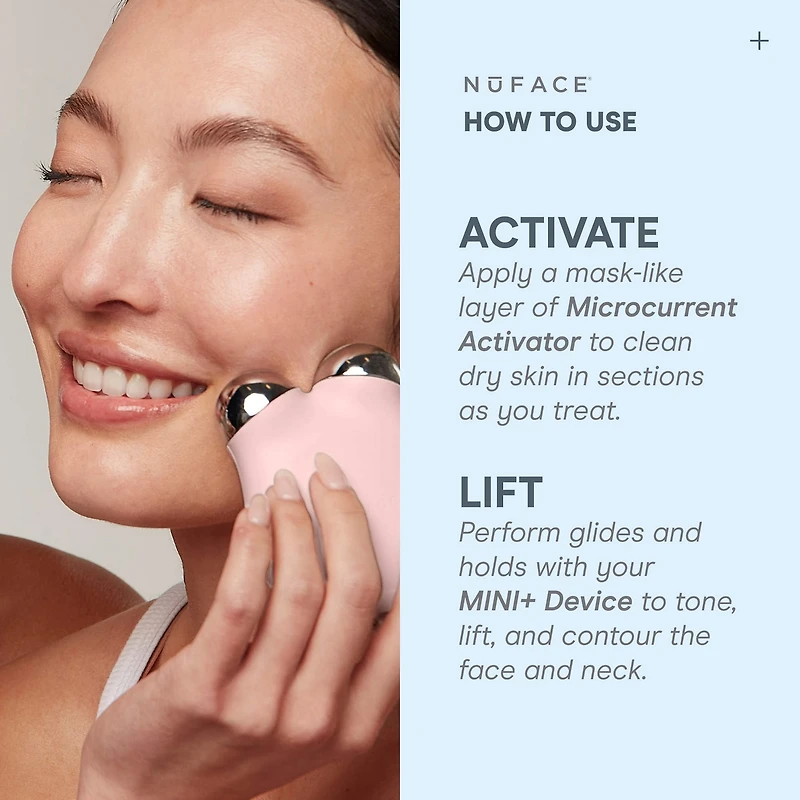 MINI+ Smart Petite Microcurrent Facial Toning Device Starter Kit 