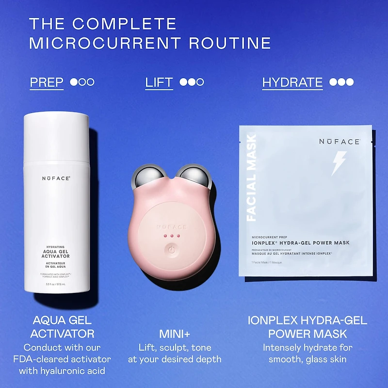 NUFACE® MINI+ Starter Kit | Sculpt & Tone Facial Microcurrent Device