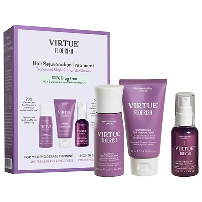 Virtue Flourish® Hair Rejuvenation Treatment Set for Thinning Hair 30 Day Supply