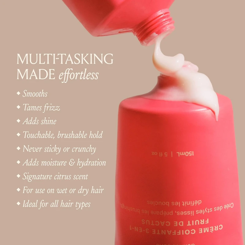 Crème coiffante 3-en-1 aux fruits de cactus