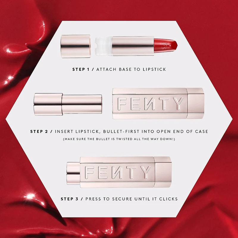 Rouge à lèvres rechargeable semi-mat The Fill de Fenty Icon