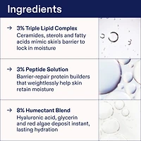 Triple Lipid-Peptide Cream Refillable Barrier Moisturizer with Ceramides