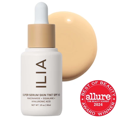 ILIA Super Serum Skin Tint SPF 40 - Hydrating Foundation 1 oz/ 30 mL