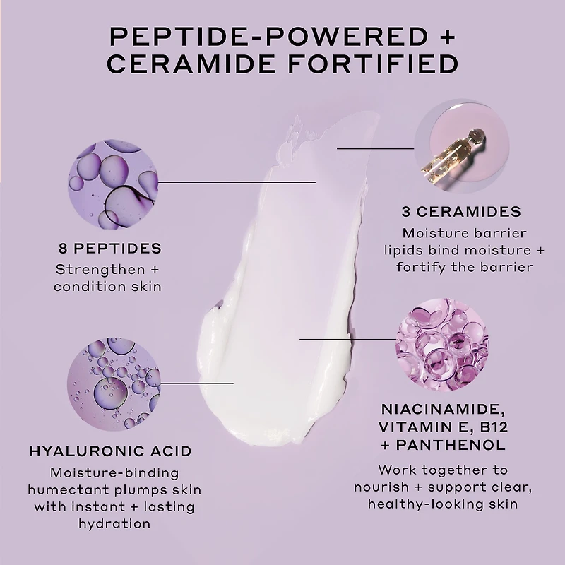Hydratant protecteur pour la peau Strength Trainer avec peptides et niacinamide