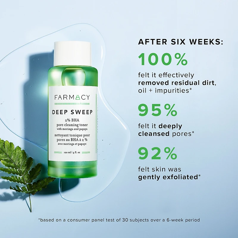 Deep Sweep 2% BHA Pore Cleaning Toner with Moringa + Papaya