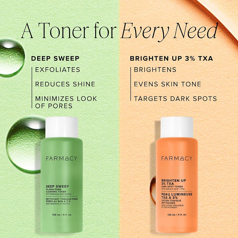Lotion tonique purifiant les pores 2 % BHA Deep Sweep avec moringa + papaye