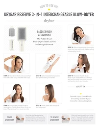 Sèche-cheveux interchangeable 3-en-1 Reserve