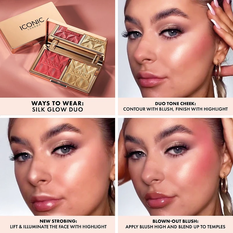 Duo fard à joues et illuminateur Silk Glow