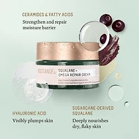 Hydratant en profondeur et réparateur avec oméga, céramides acide hyaluronique + squalane