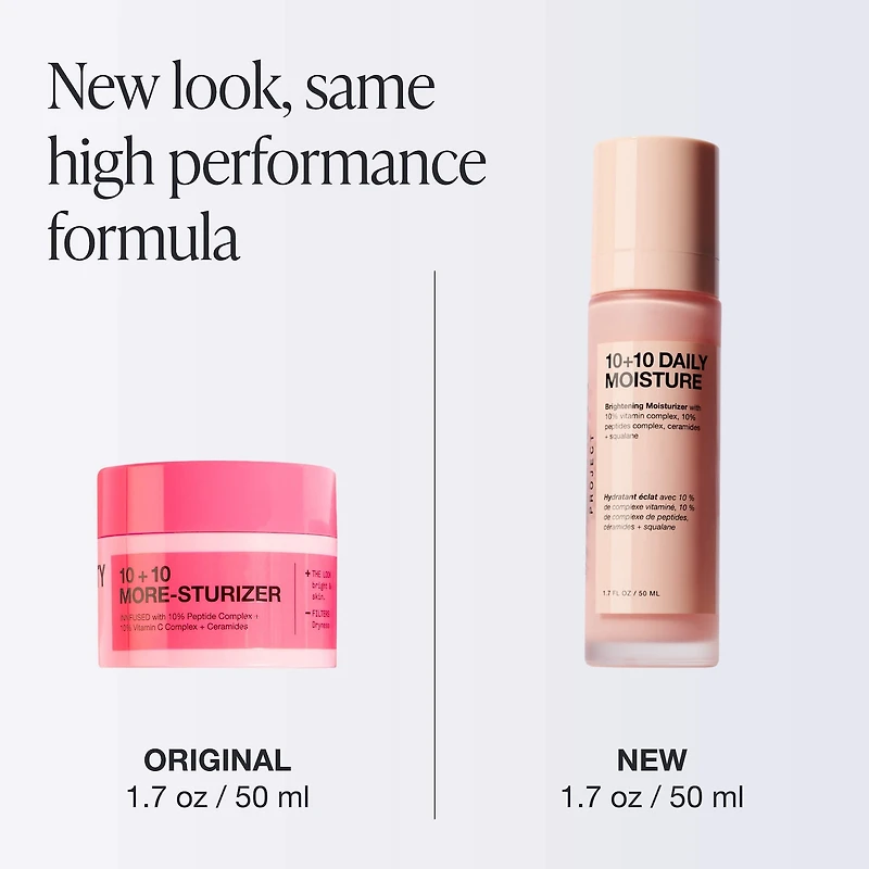 Hydratant 10 + 10 avec vitamine C à 10 % et complexe de peptides à 10 %