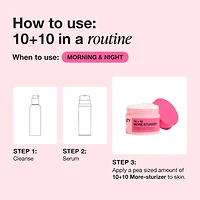 Hydratant 10 + 10 avec vitamine C à 10 % et complexe de peptides à 10 %