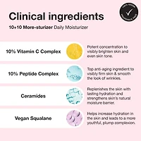 Hydratant 10 + 10 avec vitamine C à 10 % et complexe de peptides à 10 %