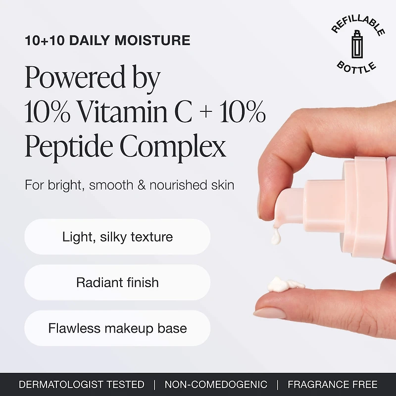 10 + 10 Moisturizer with 10% Vitamin C + 10% Peptide Complex + Ceramides