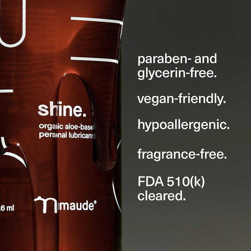Shine - ultra-hydrating, organic aloe-based personal lubricant