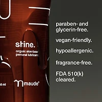 Shine - ultra-hydrating, organic aloe-based personal lubricant