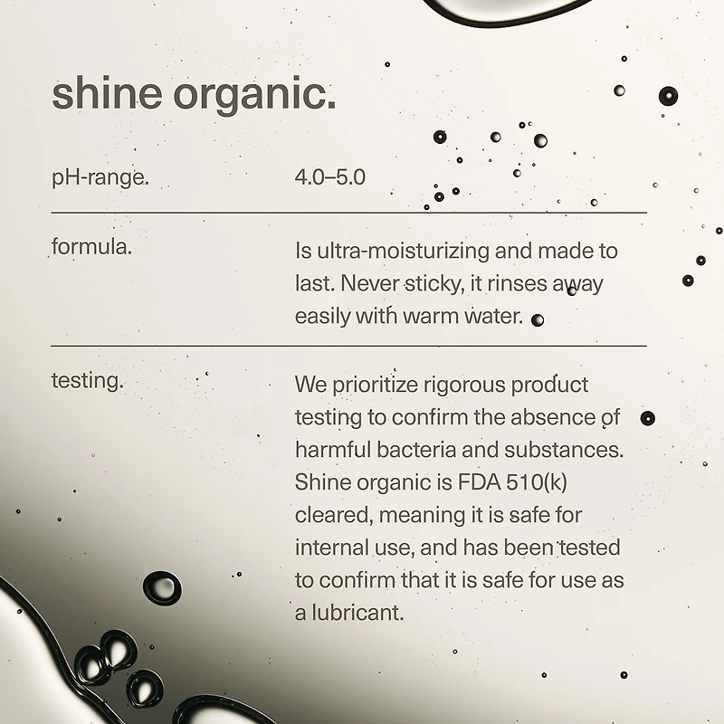 Shine - ultra-hydrating, organic aloe-based personal lubricant