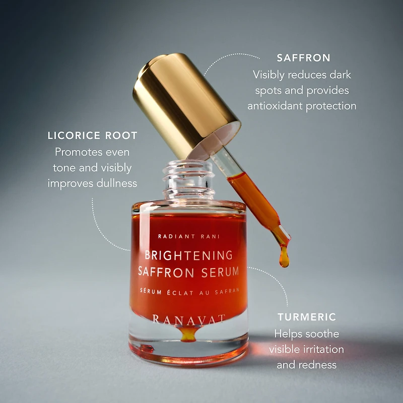 Brightening Dark Spot and Anti-Aging Facial Serum with Saffron Turmeric