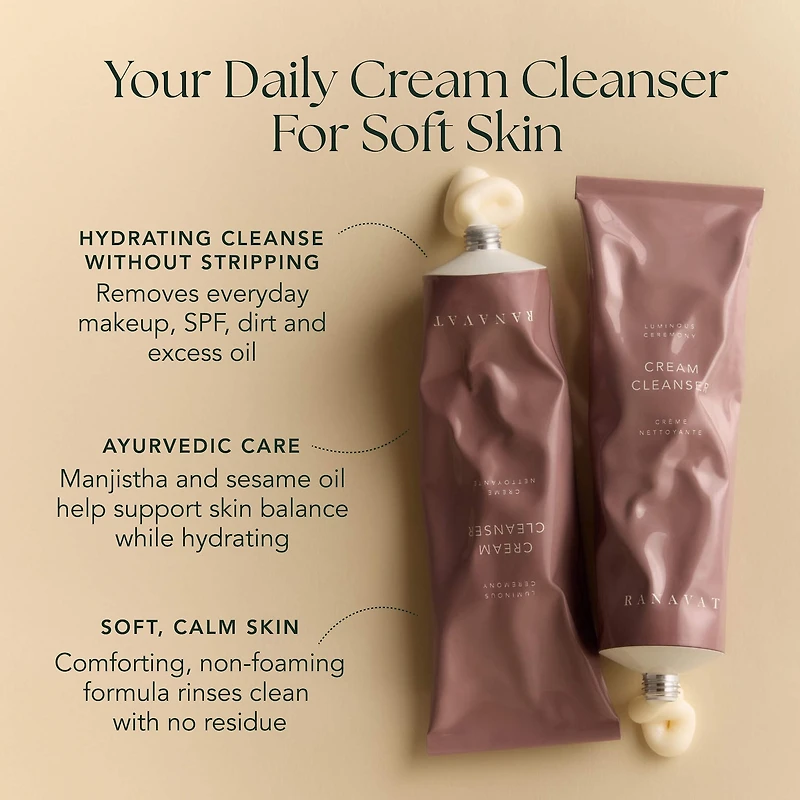 Hydrating Rose Cream Cleanser for Dry Skin