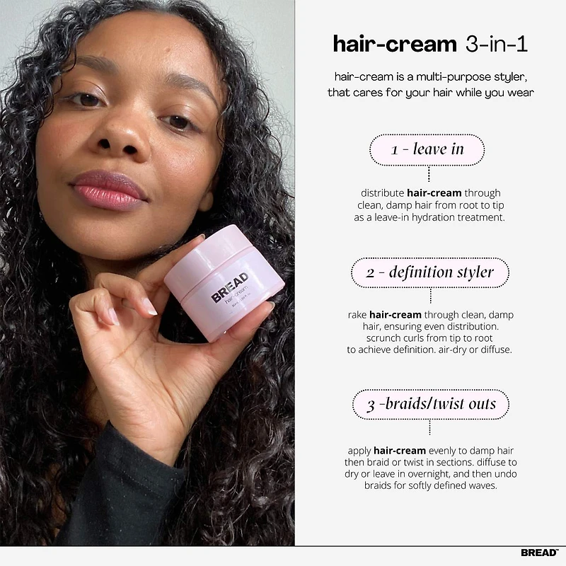Hair-Cream: Leave-In Conditioning Curl Styling Cream