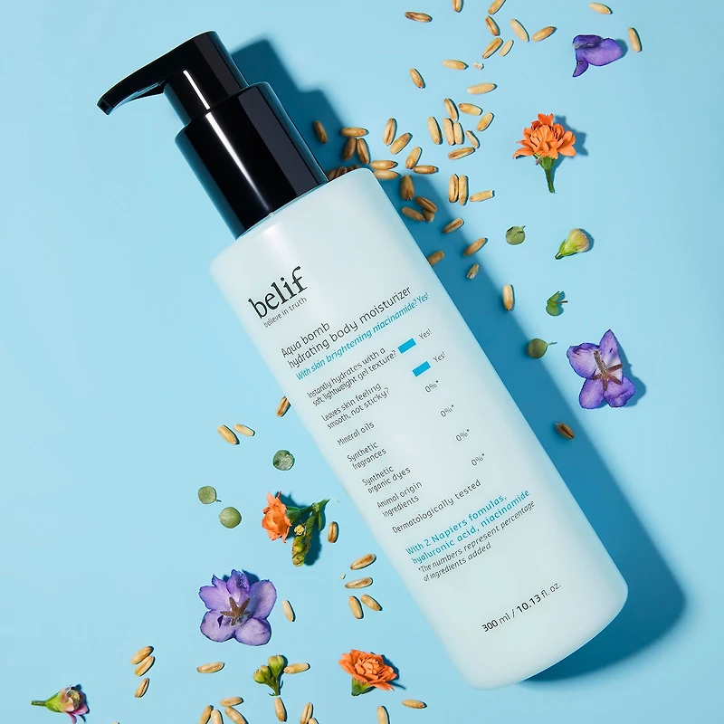 Aqua Bomb Hydrating Body Moisturizer with Niacinamide and Hyaluronic Acid