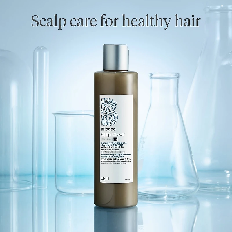 Scalp Revival MaxStrength Dandruff Relief Shampoo Charcoal + AHA/BHA with Salicylic Acid 3%