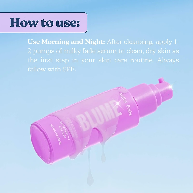 Sérum estompeur de cicatrice + taches pigmentaires Milky