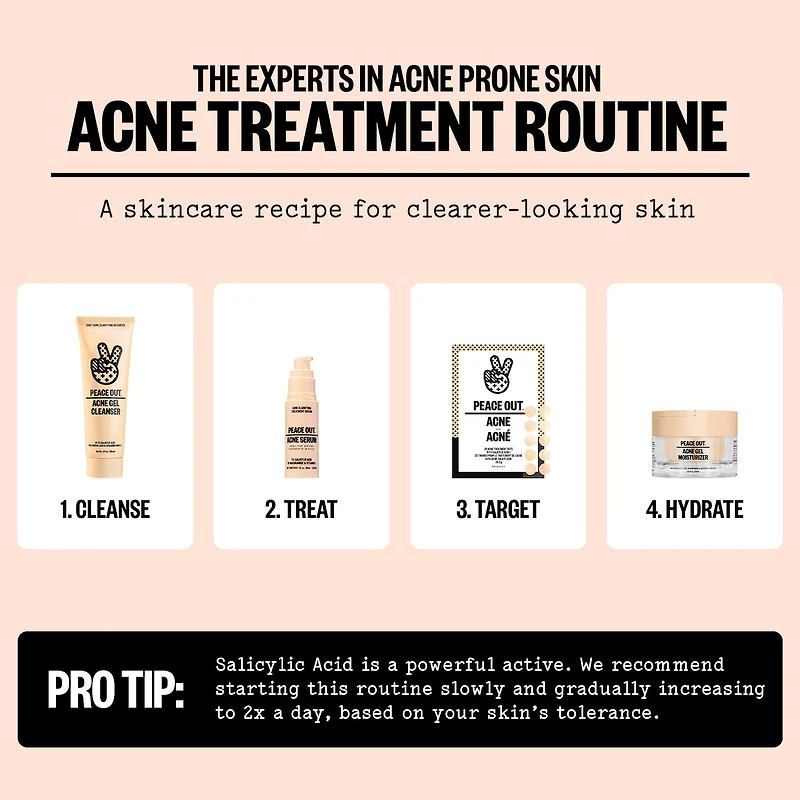 Peace Out Salicylic Acid Acne Healing Dots Mega Value Pack + Free Travel Bag