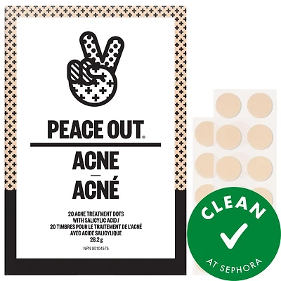 Peace Out Salicylic Acid & Hydrocolloid Acne Healing Pimple Patches Dots