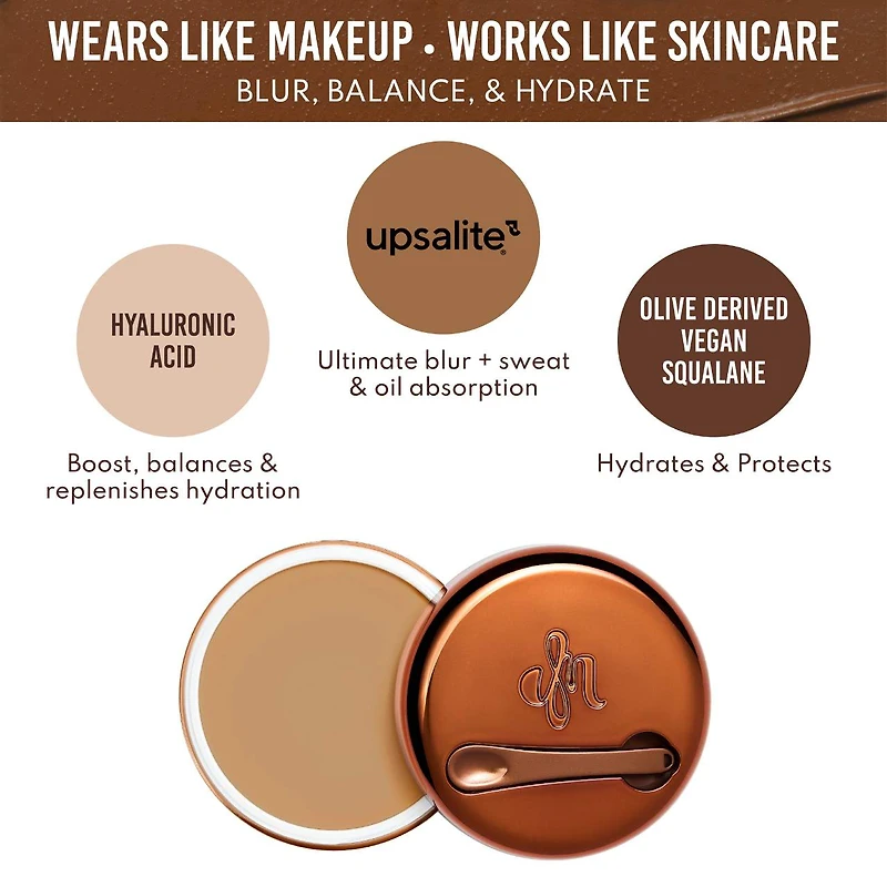 Baume estompant en poudre Yummy Skin : base et fond de teint teinté