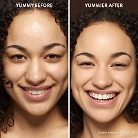 Baume estompant en poudre Yummy Skin : base et fond de teint teinté