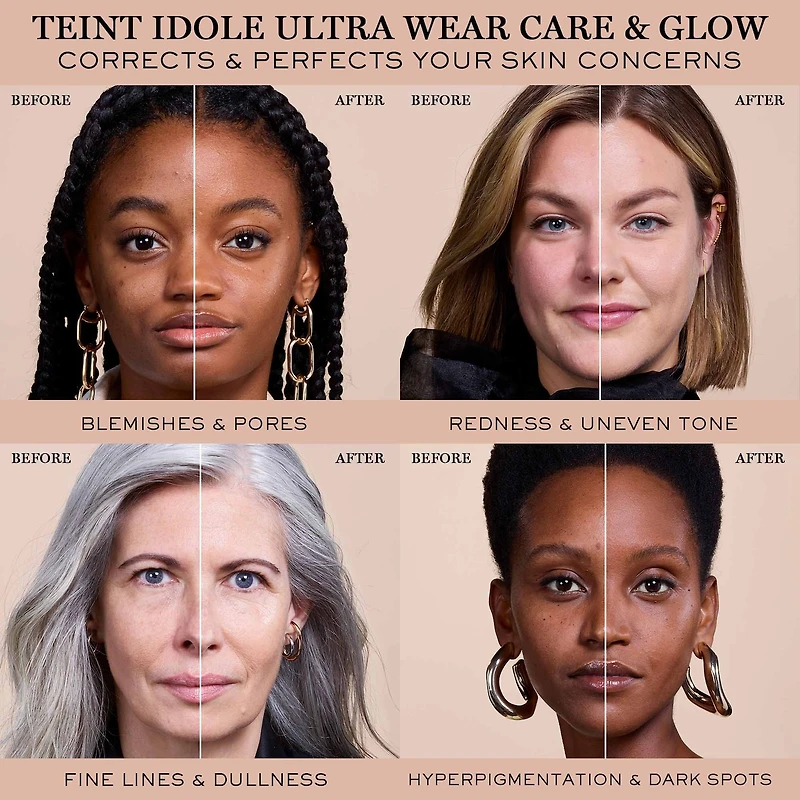 Fond de teint Soin et Éclat Teint Idole Ultra Wear avec acide hyaluronique