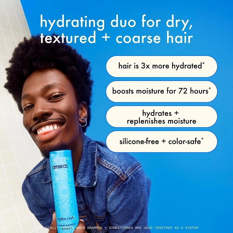 Shampoing hydratation intense avec acide hyaluronique Hydro Rush