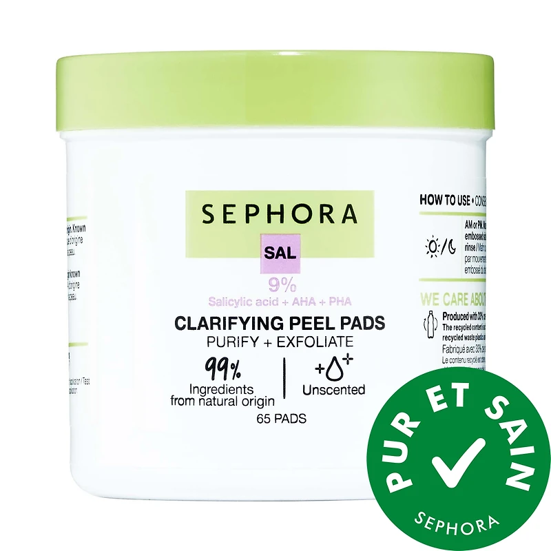 Tampons exfoliants purifiants à l’acide salicylique