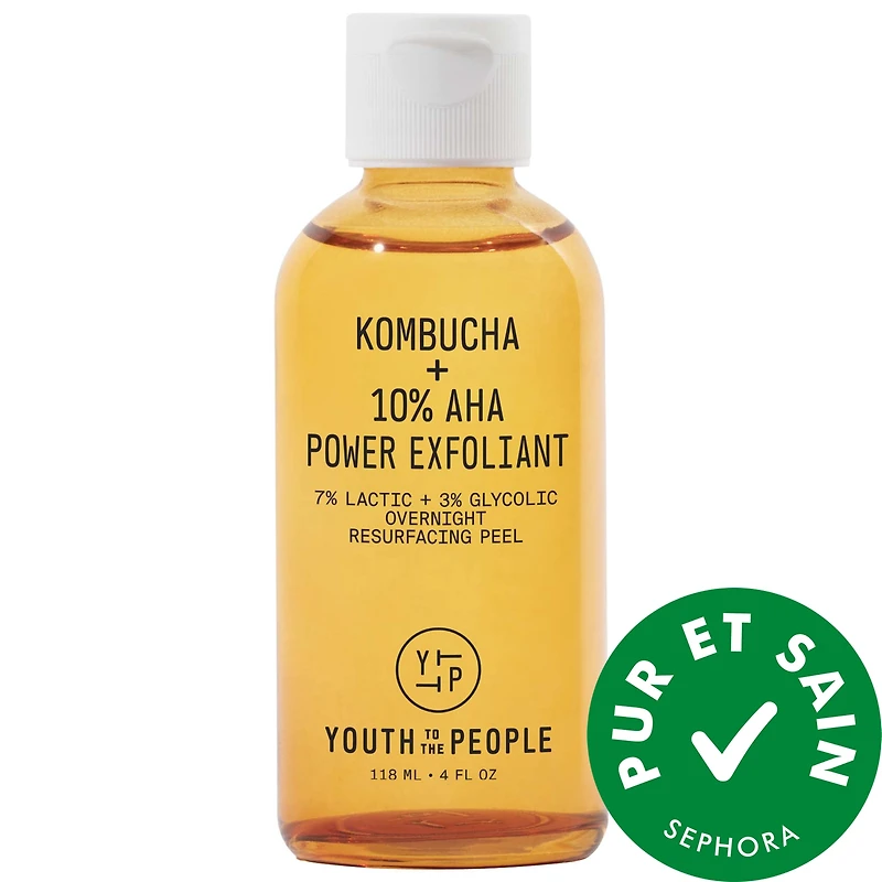 Kombucha + 10% AHA Liquid Exfoliant with Lactic Acid and Glycolic Acid