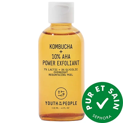 Kombucha + 10% AHA Liquid Exfoliant with Lactic Acid and Glycolic Acid