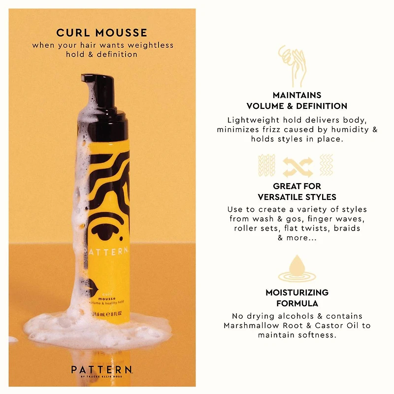 Mousse pour boucles et torsades