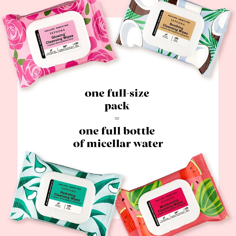 Lingettes nettoyantes et exfoliantes