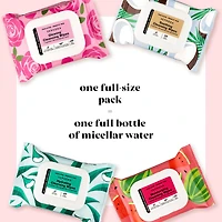 Lingettes nettoyantes et exfoliantes
