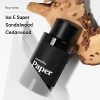 Eau de parfum Paper expressive avec bois santal et super Iso E