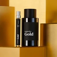 Eau de parfum Gold Expressive avec vanille et bois de santal en vaporisateurs de voyage