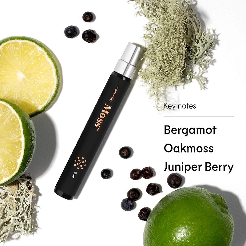 Eau de parfum Moss+ Bold avec mousse chêne et baie genévrier