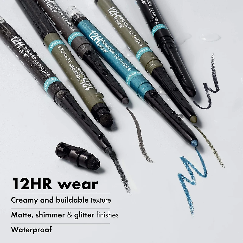 Waterproof 12HR Retractable Eyeliner Pencil