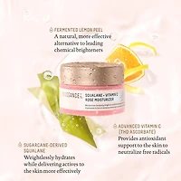 Hydratant illuminant à la rose avec vitamine C + squalane