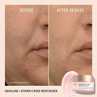 Hydratant illuminant à la rose avec vitamine C + squalane
