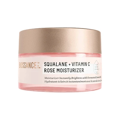 Hydratant illuminant à la rose avec vitamine C + squalane